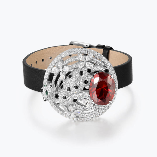 Red Sunrise Cheetah Strap Bracelet