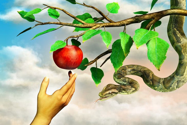 wise snake who tempted Eve to eat the forbidden fruit