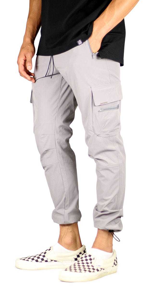 Gray Cool Nylon Cargo Pant