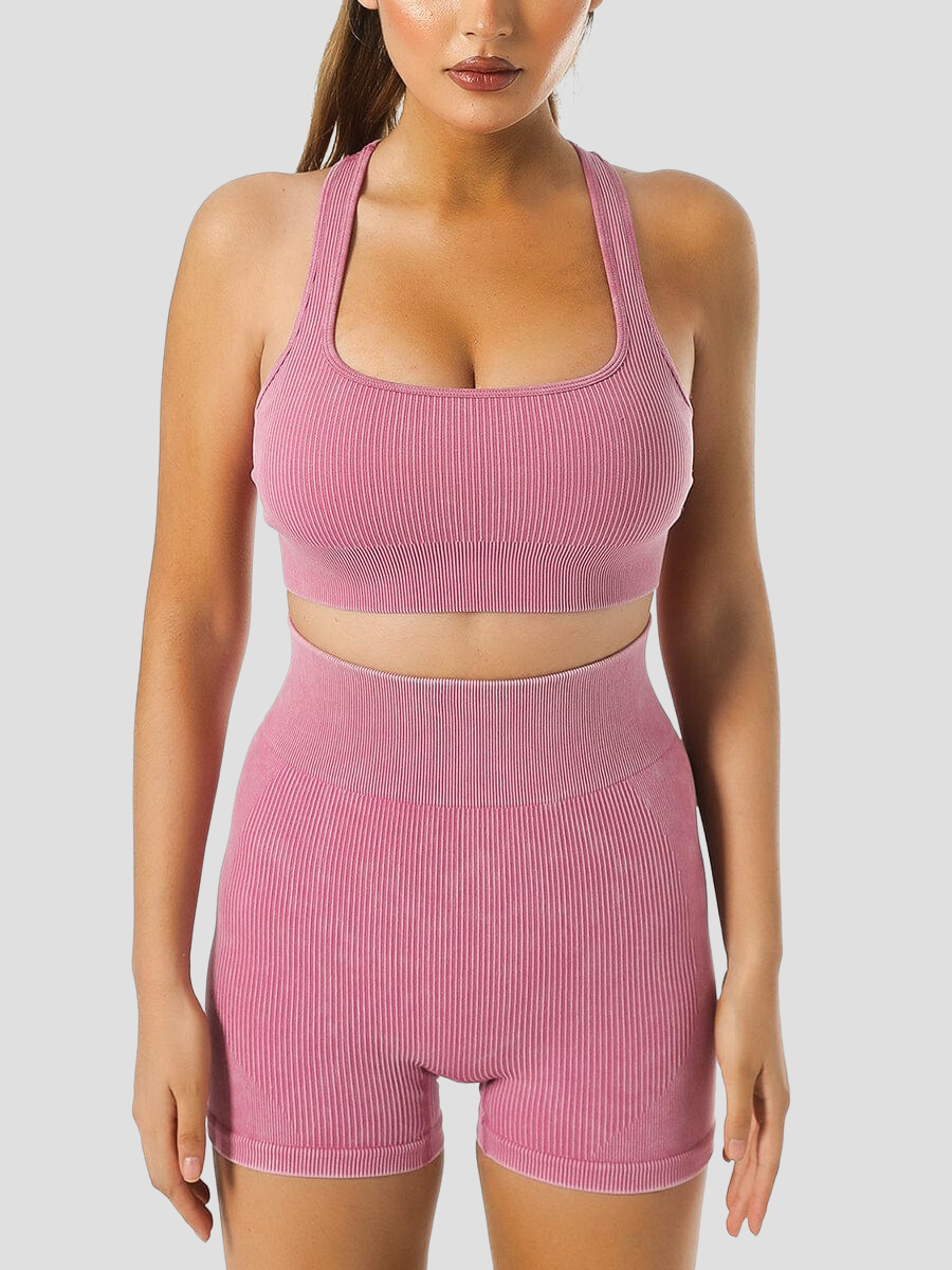 Shockproof Booty-Boost Shorts, Deep Pink