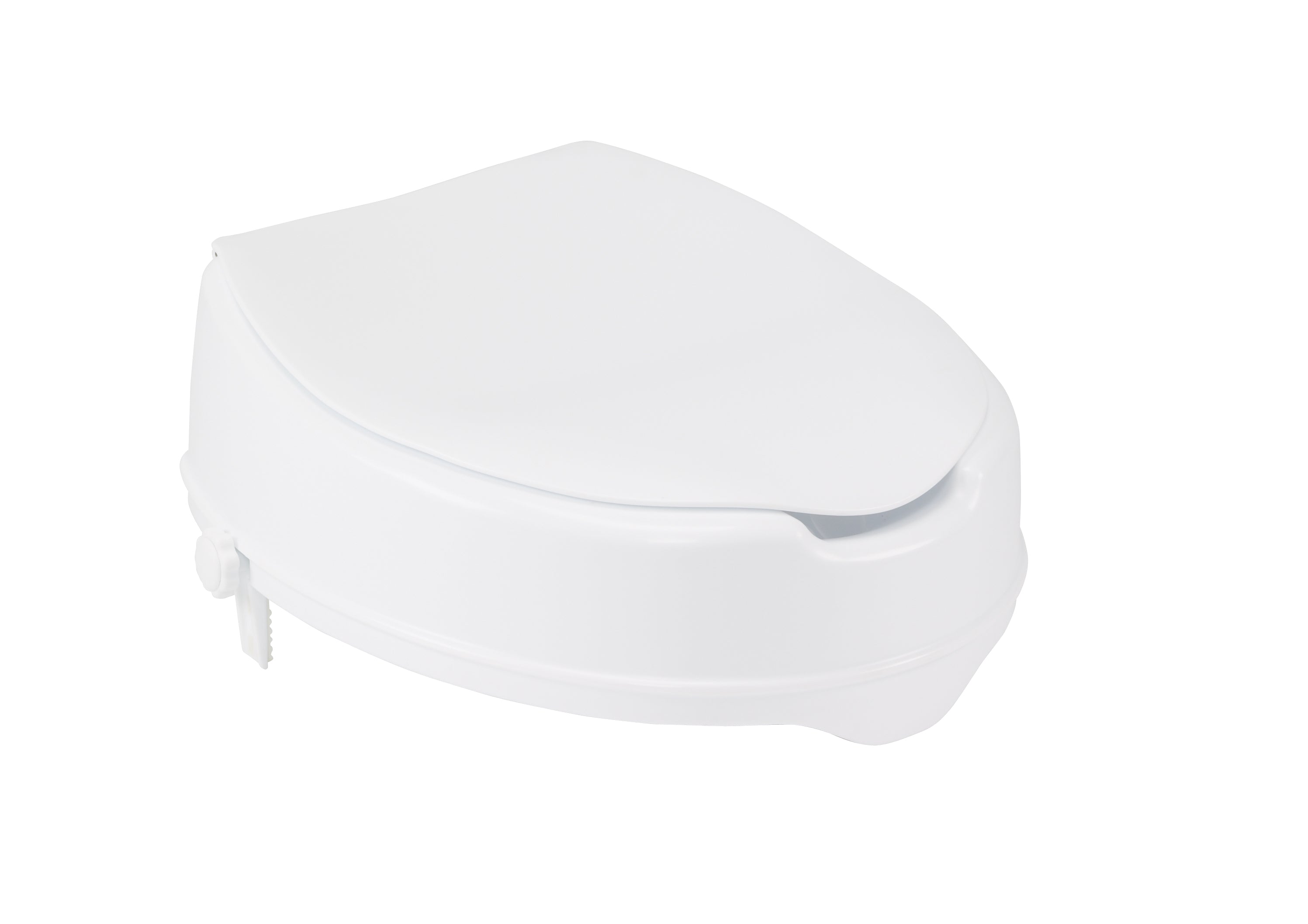 Raised Toilet Seat with Lock and Lid, Standard Seat, 4