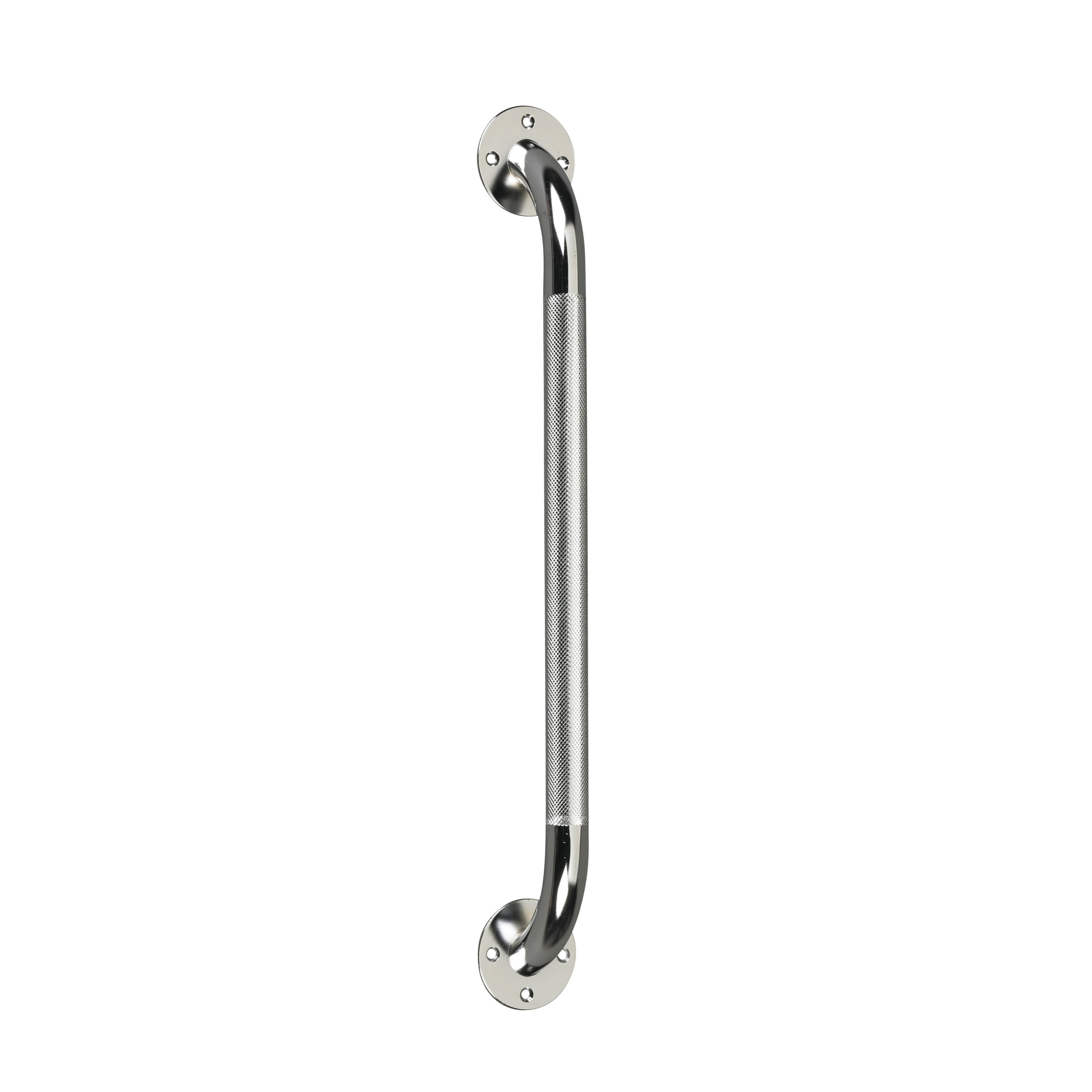 Chrome Knurled Grab Bar, 18