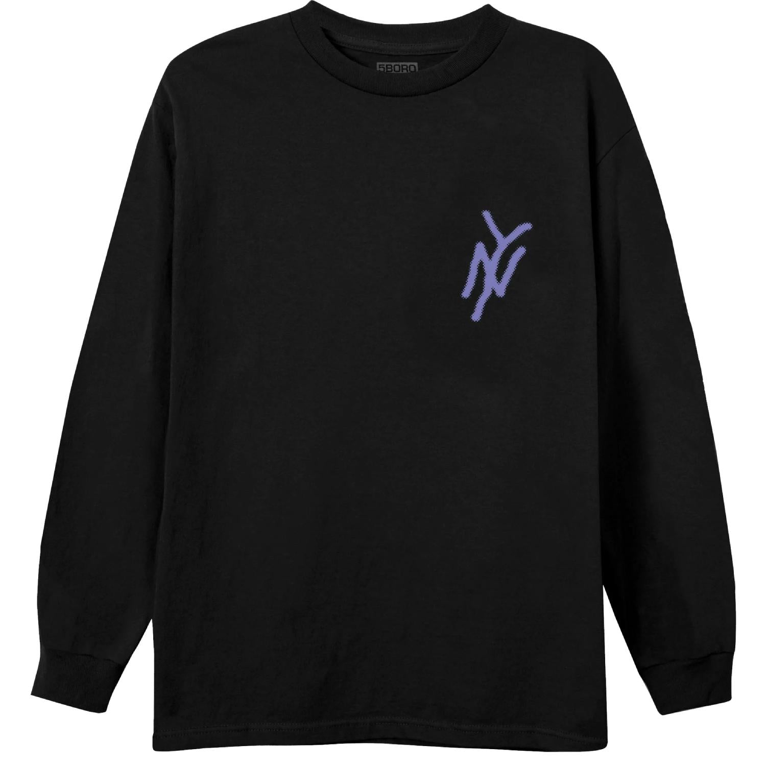 5Boro NY Logo - Black/Lavender - Long Sleeve Tee