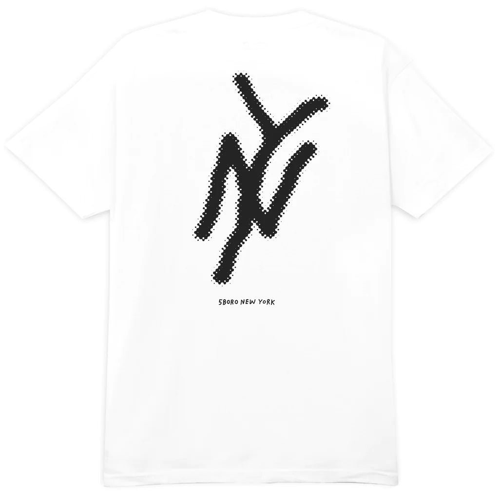 5Boro - NY Logo Tee - White/Black