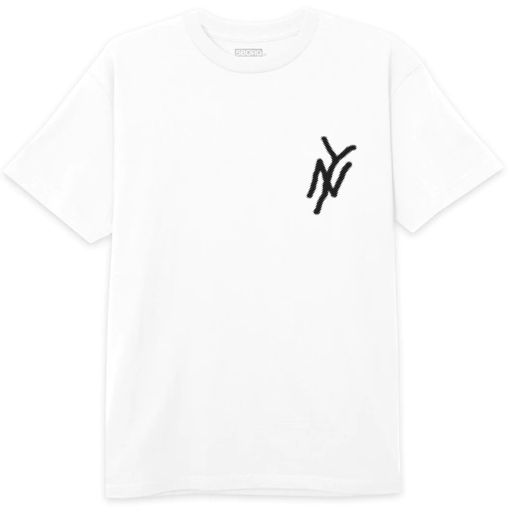 5Boro - NY Logo Tee - White/Black