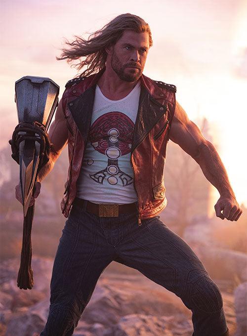 Chris Hemsworth Thor Love And Thunder Leather Vest | QAWACH