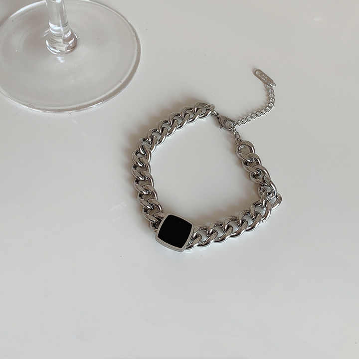 Black Gemstone Necklace And Bracelet