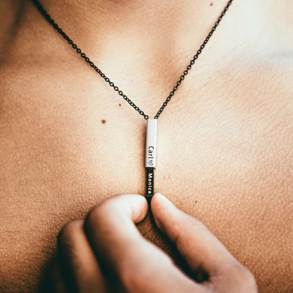 Personalized Hidden Name Necklace For Men & Women