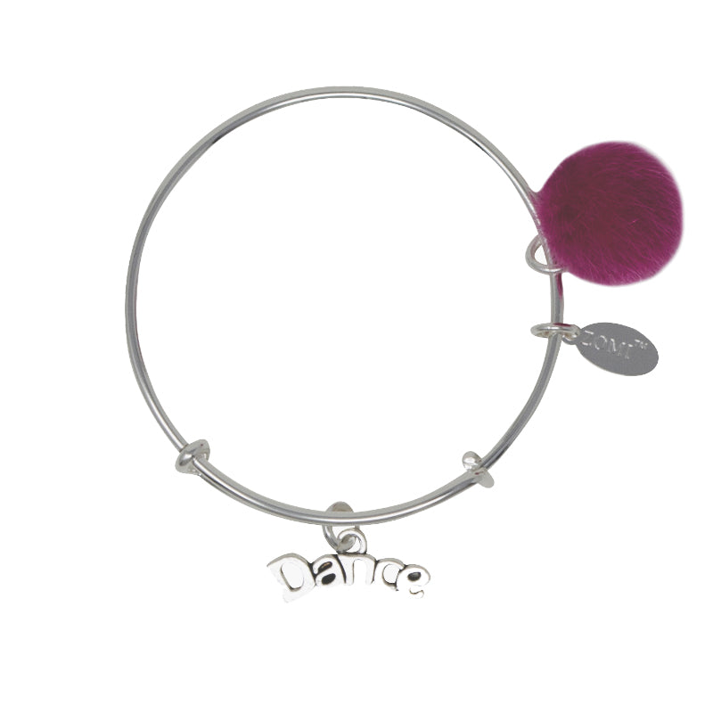 Dance Charm Silver Bangle