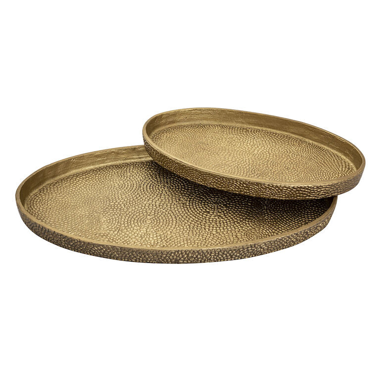 Oval Pebble Trays - Set of 2