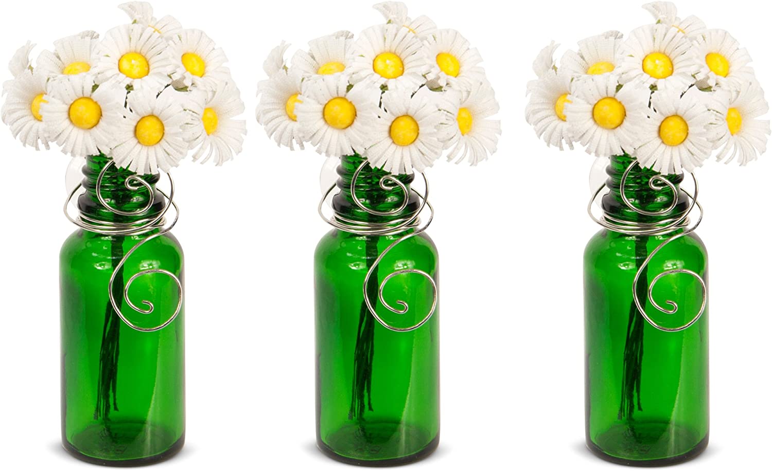 Mini Vase Bouquet: Decorative Suction Cup Bud Bottle Holder