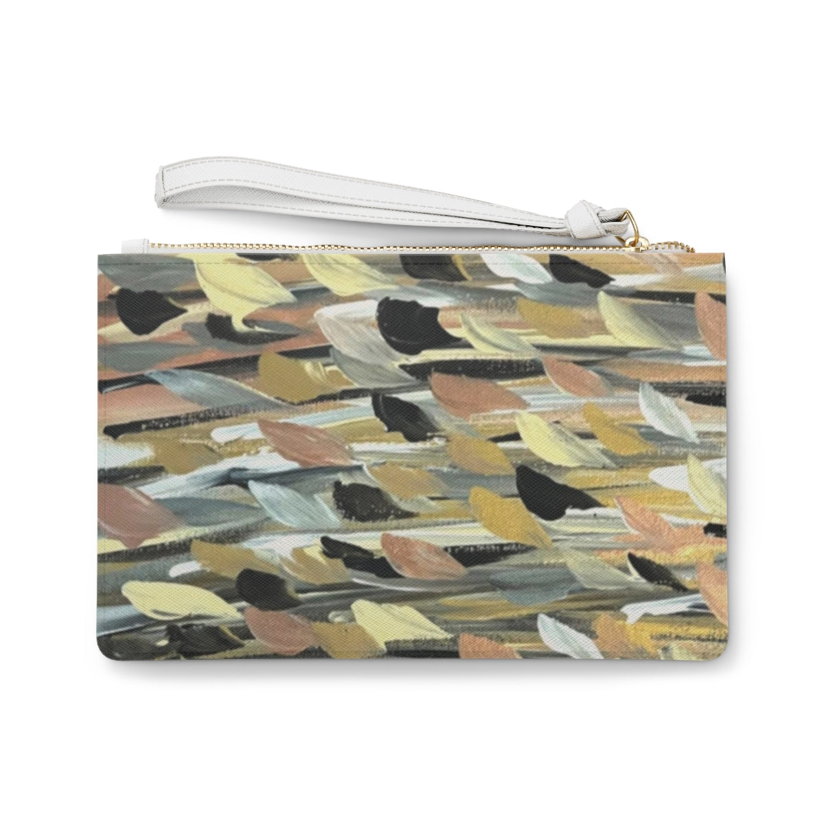 The Rose Gold Brushstrokes Clutch Bag