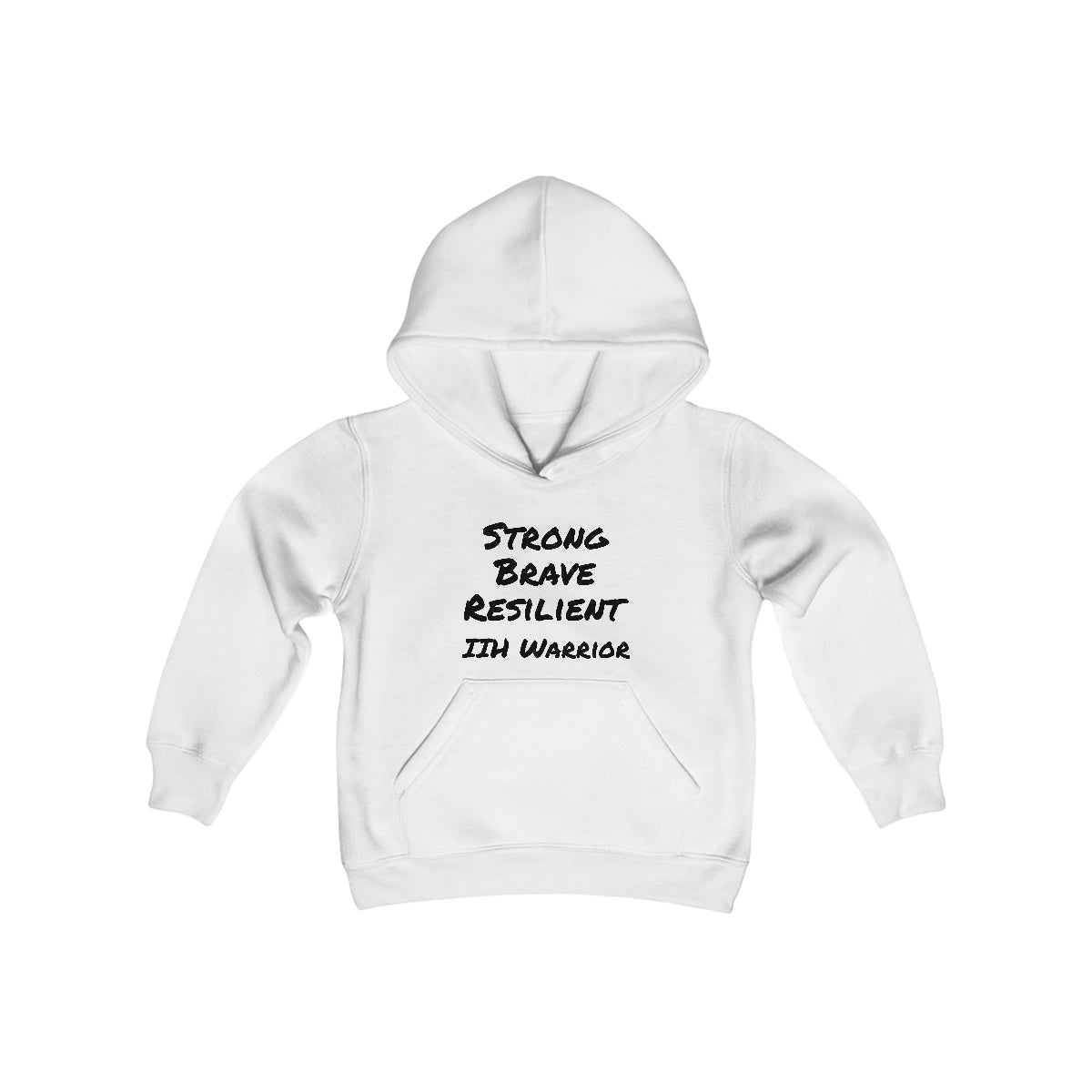 Brave- Strong- Resilient - IIH Warrior - Youth Heavy Blend Hooded Sweatshirt