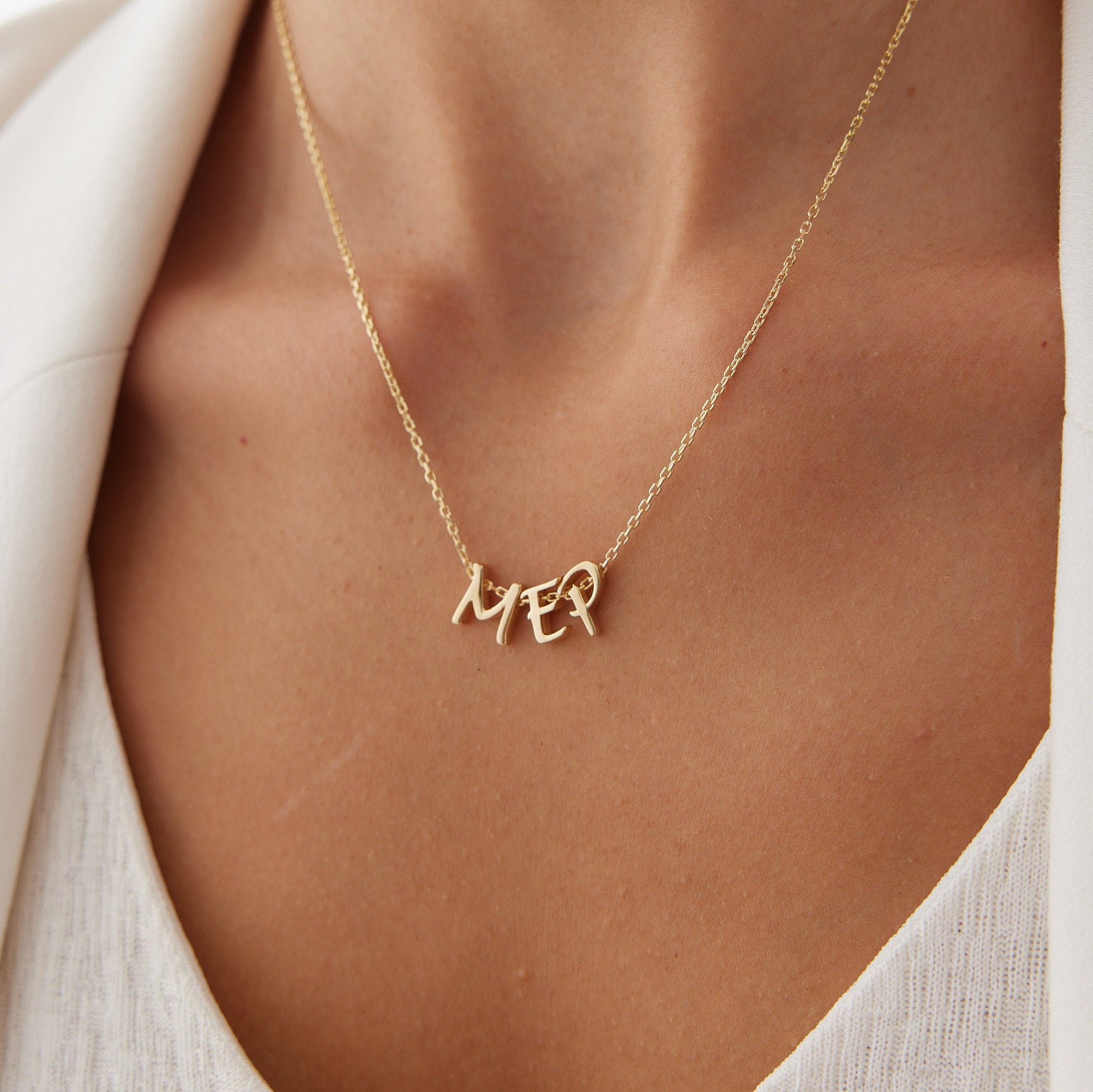 Personalized Silver Symbol Letter Necklace