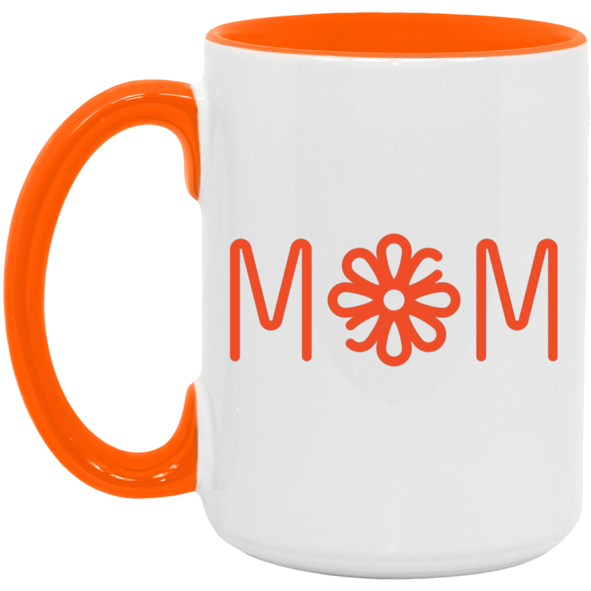 Orange Flower Mom Mug 15 oz.