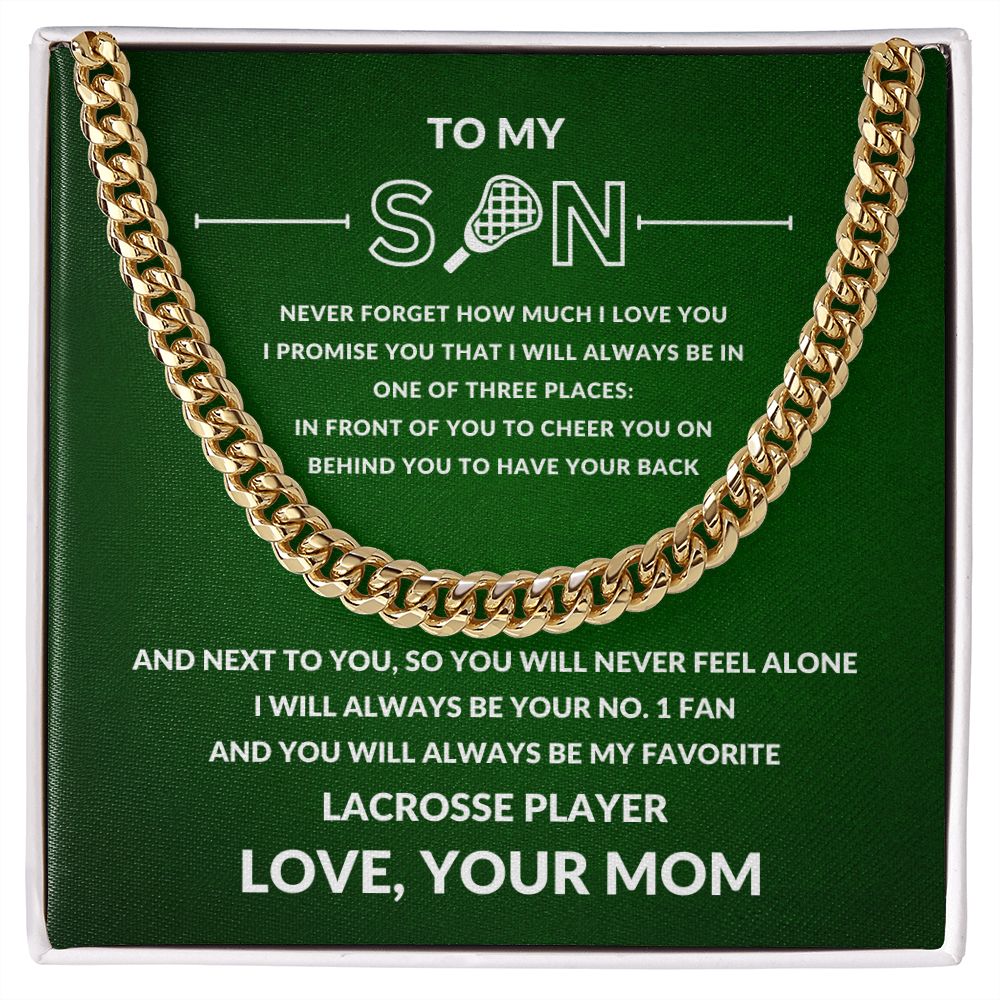 Cuban Link Chain - Lacrosse Green | To Son | From Mom