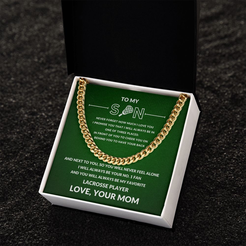 Cuban Link Chain - Lacrosse Green | To Son | From Mom