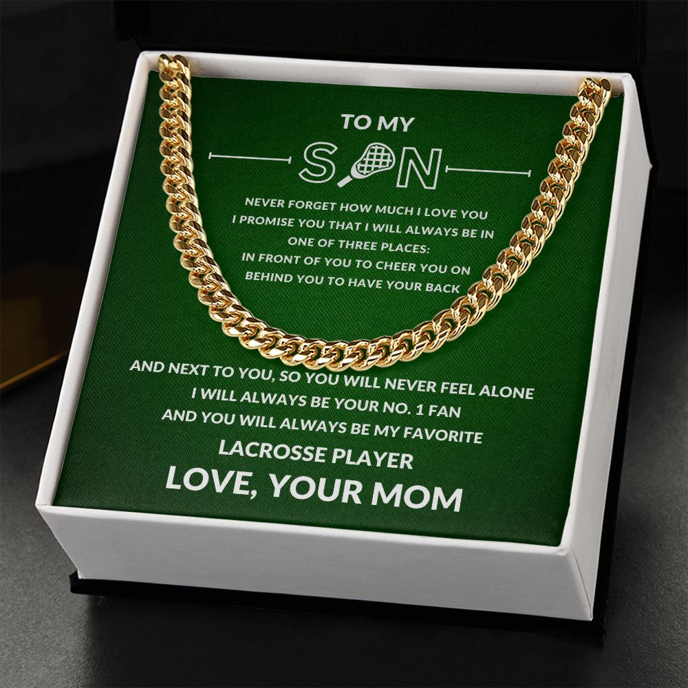 Cuban Link Chain - Lacrosse Green | To Son | From Mom