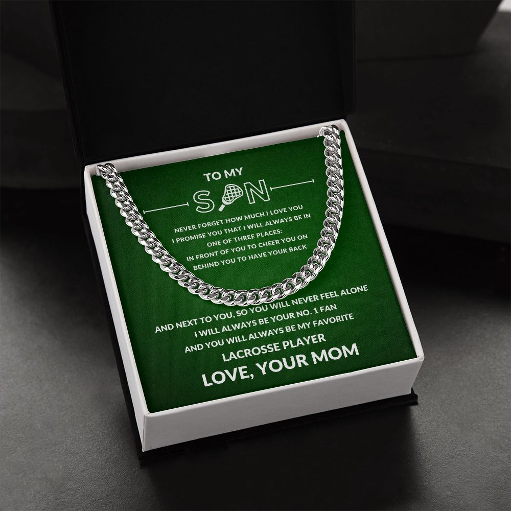 Cuban Link Chain - Lacrosse Green | To Son | From Mom