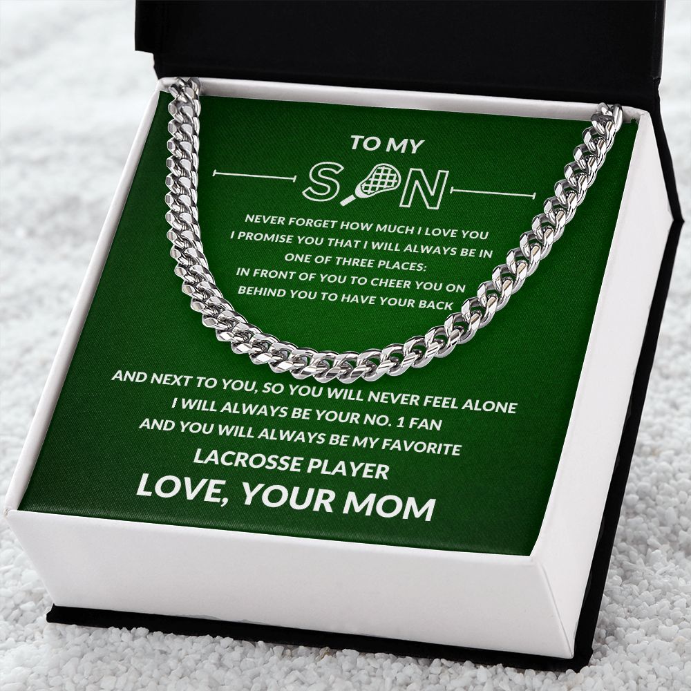 Cuban Link Chain - Lacrosse Green | To Son | From Mom