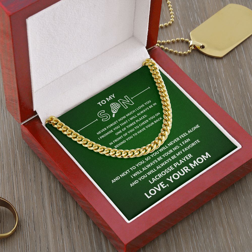 Cuban Link Chain - Lacrosse Green | To Son | From Mom