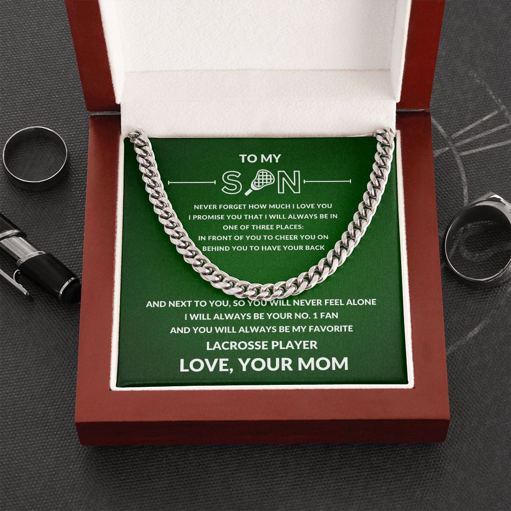 Cuban Link Chain - Lacrosse Green | To Son | From Mom