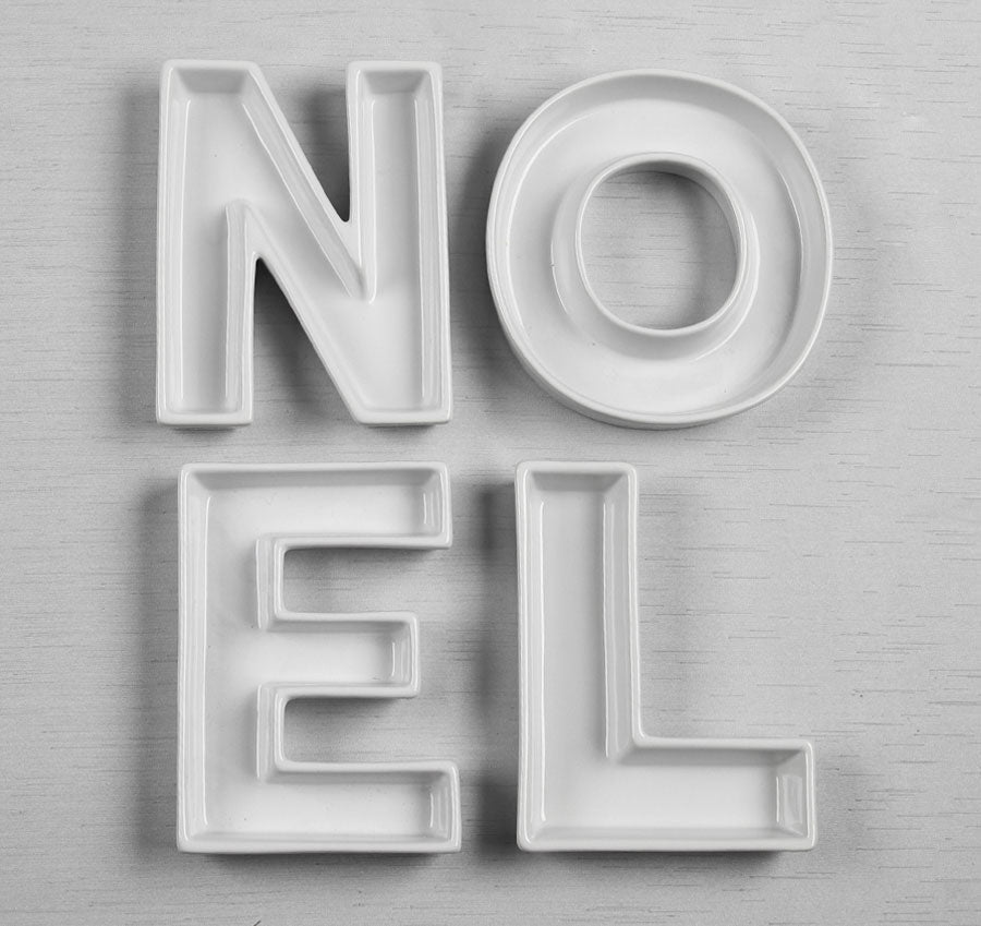 NOEL Ceramic Letter DIshes