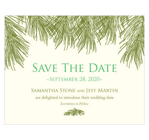 Evergreen Wedding Save The Dates