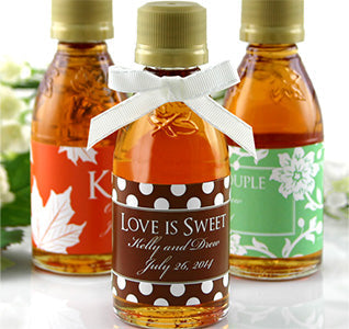 Personalized Maple Syrup Favors - Silhouette Design