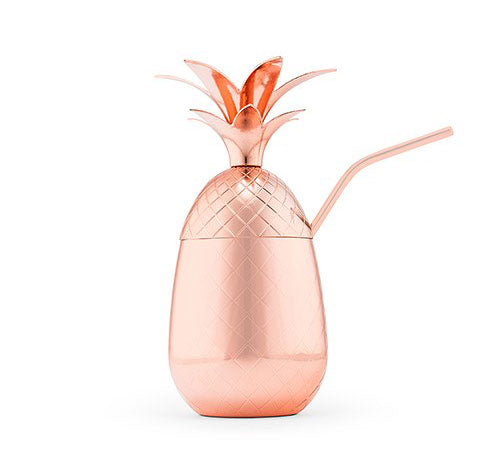 Rose Gold Pineapple Cocktail Tumbler