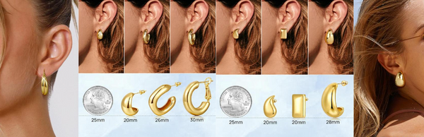 wowshow new hoop earrings set chic style