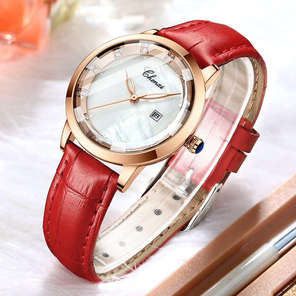 CHENXI Women Watch Brand Luxury Casual Leather Lady Waterproof Clock Women's Wristwatch Analog  Quartz Watch Relogio Feminino