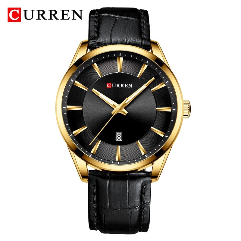 CURREN Top Brand Luxury Watch Fashion Business Leather Casual Waterproof Watches Male Clock Analog Quartz Wrist Watch