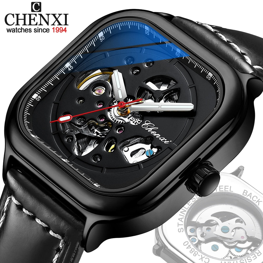 CHENXI Business Watch Automatic Mechanical Tourbillon Clock Top Brand Waterproof Quartz Wrist Watches Relogio Masculino