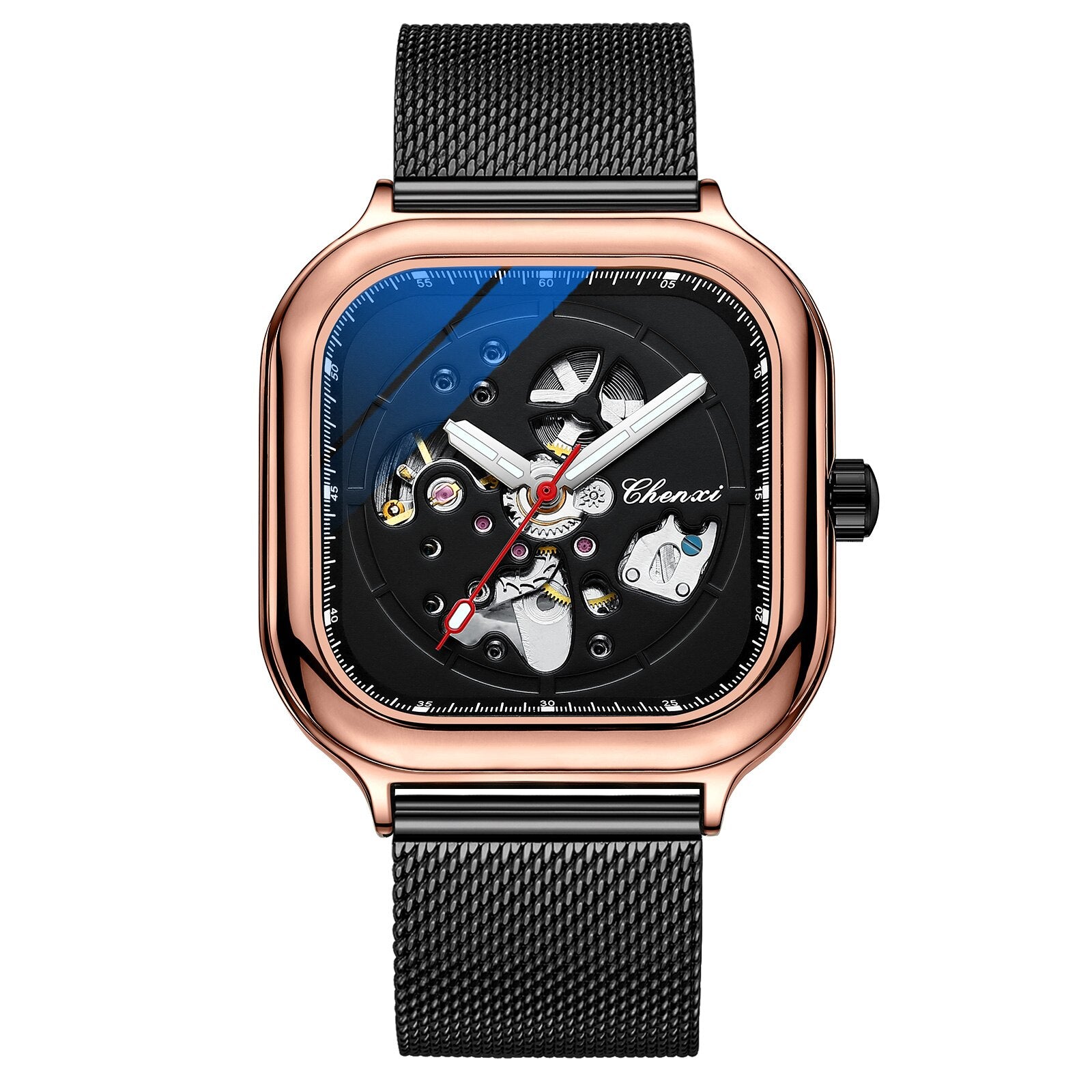 CHENXI Business Watch Automatic Mechanical Tourbillon Clock Top Brand Waterproof Quartz Wrist Watches Relogio Masculino