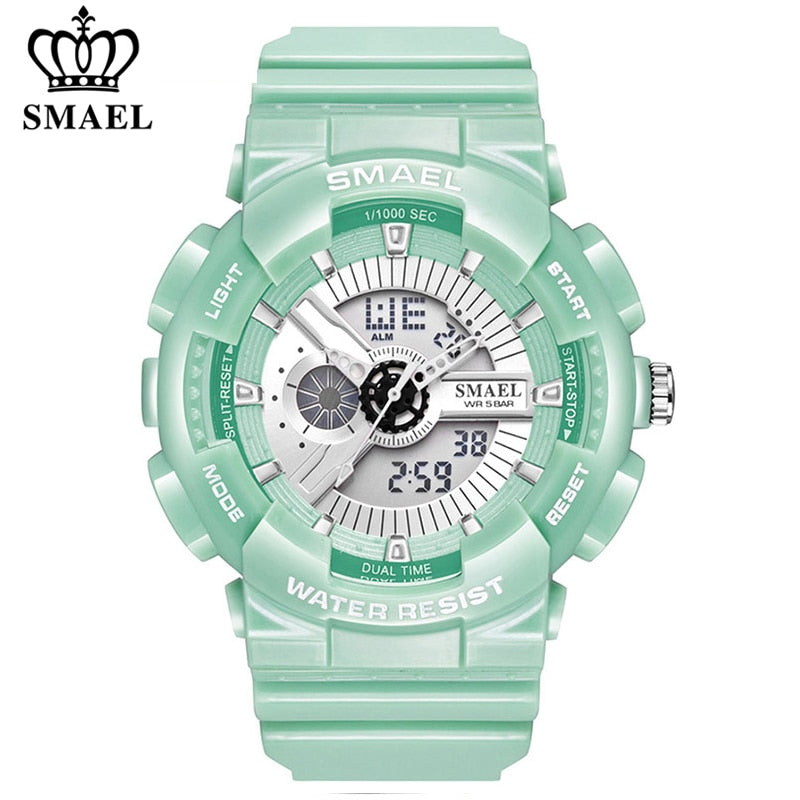 SMAEL Brand Fashion Women Digital Watch Sport Waterproof Multifunction Wristwatch Ladies Watches Female Clock relogio feminino