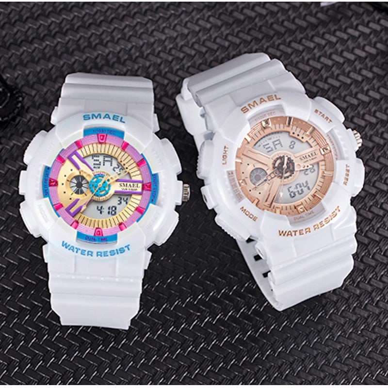 SMAEL Brand Fashion Women Digital Watch Sport Waterproof Multifunction Wristwatch Ladies Watches Female Clock relogio feminino