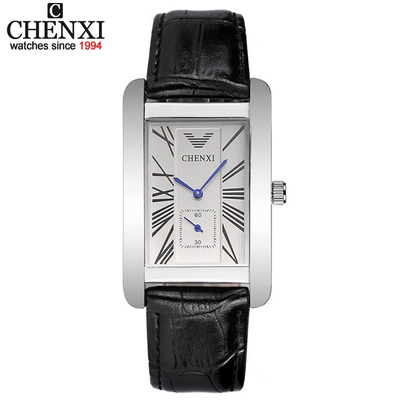 CHENXI High Quality Men Black Lleather Quartz Movement Male Watches Business Casual Style Watch Men&Women Clock Gift Wristwatch