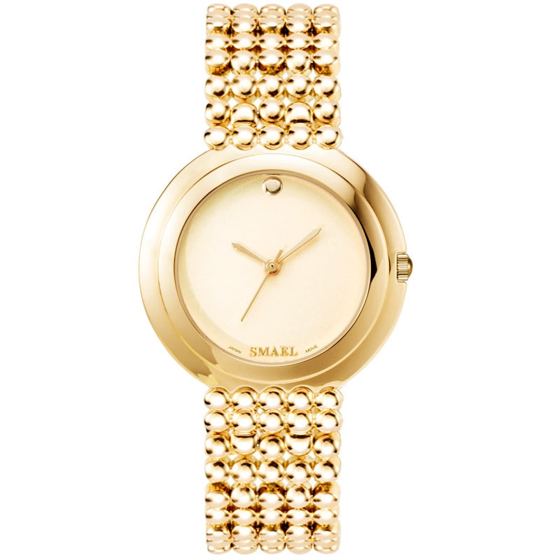 Luxury SMAEL Fashion Ladies Watch Rose Gold Women Watches Elegant Minimalism Bracelets Casual Black Female Clock montre femme