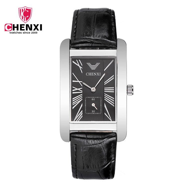 CHENXI High Quality Men Black Lleather Quartz Movement Male Watches Business Casual Style Watch Men&Women Clock Gift Wristwatch