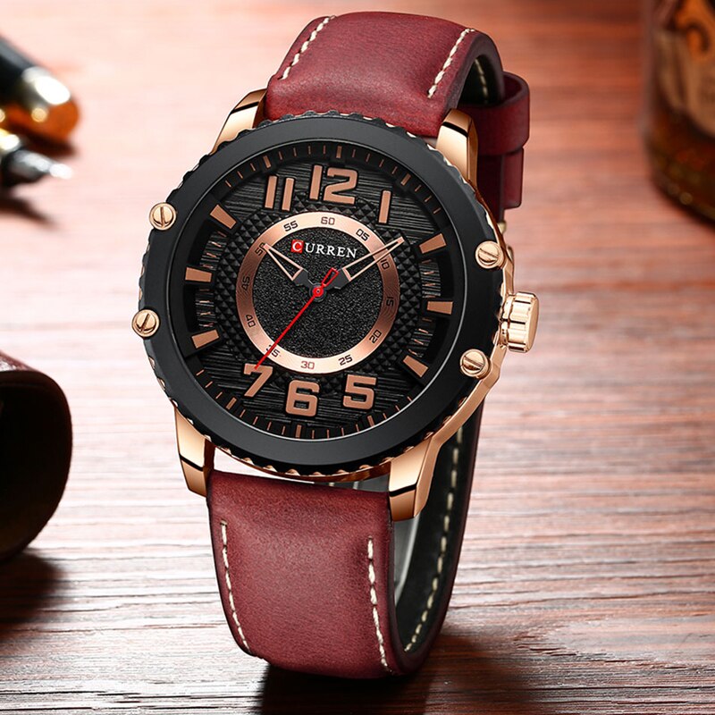 CURREN Watch Top Luxury Brand Fashion Sport Quartz Wristwatch Leather Mens Watches Waterproof Army Military Clock