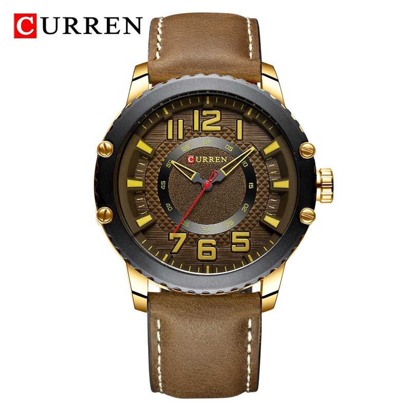 CURREN Watch Top Luxury Brand Fashion Sport Quartz Wristwatch Leather Mens Watches Waterproof Army Military Clock