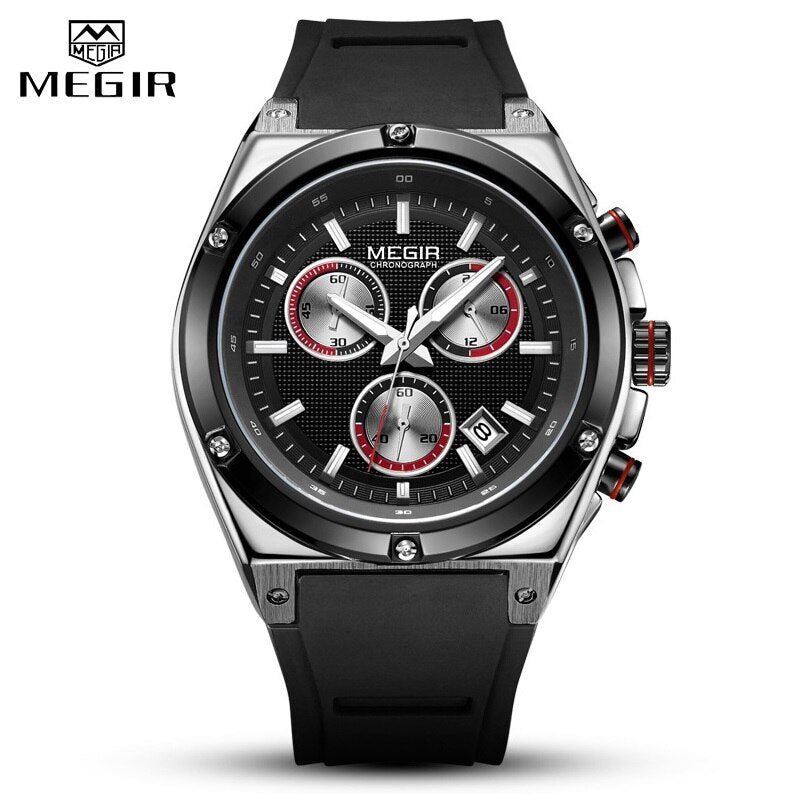 MEGIR Luxury Mens Sport Watches Casual Silicone Waterproof Luminous Watch Men Date Analogue Quartz Wristwatch Relogio Masculino