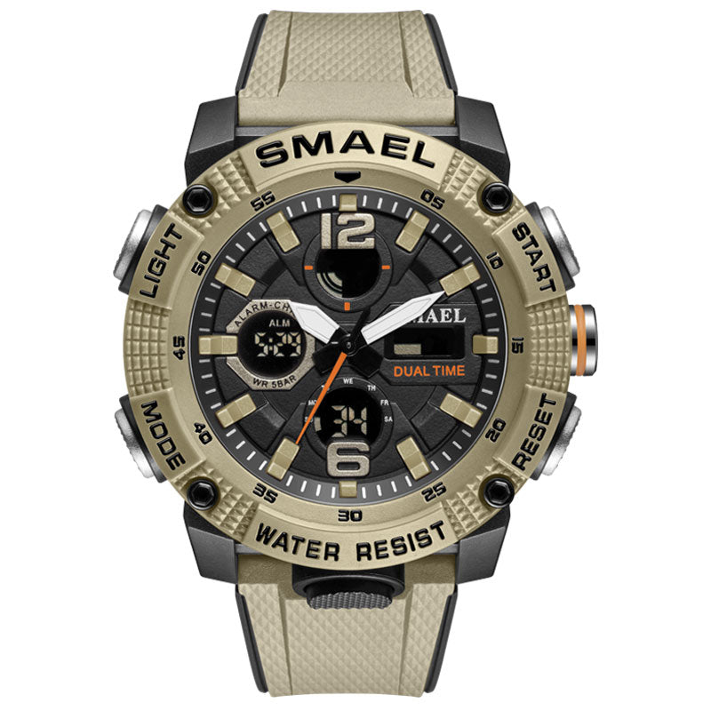 SMAEL Military Sport Watch Men Dual Display Waterproof Top Brand Luxury Digital Quartz Clock Male Wrist Watch Relogio Masculino