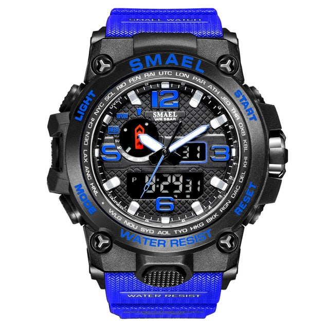 SMAEL1545D Sport Watch For Men Army LED Waterproof Watches Men's Top Luxury Brand Digital Quartz WristWatch Male wrist Stopwatch