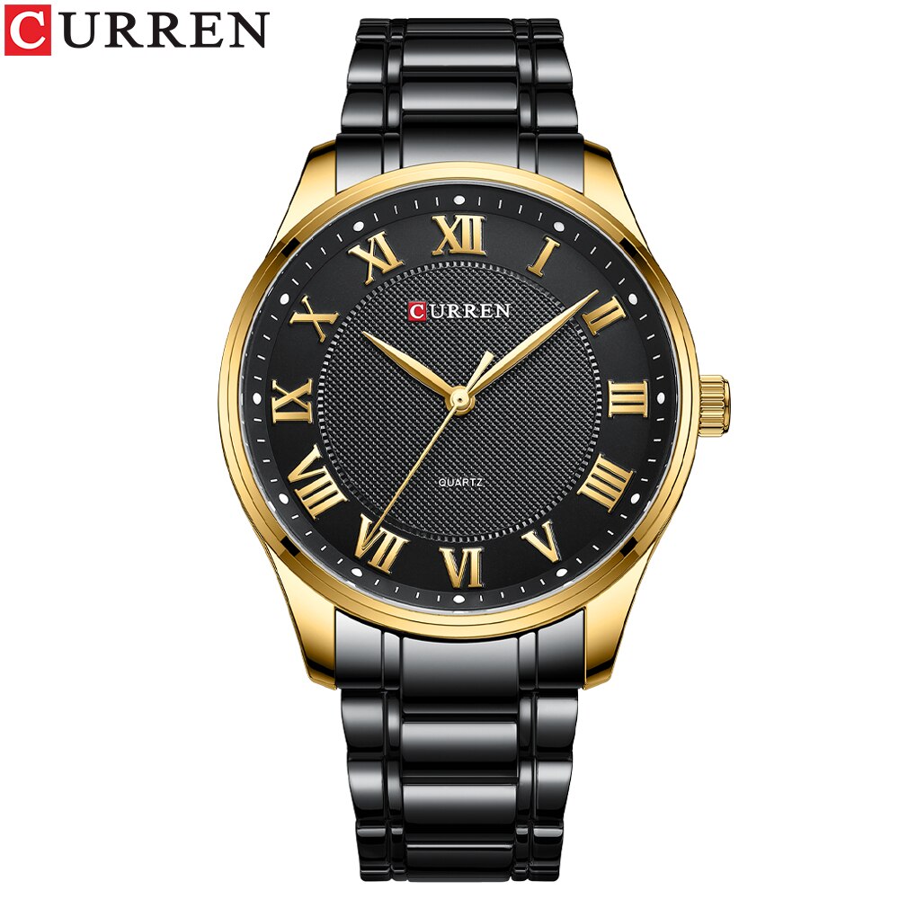 CURREN Men Watch Stainless Steel Simple Quartz Wristwatches High Quality Business Man Waterproof Luminous Watches Clock Male