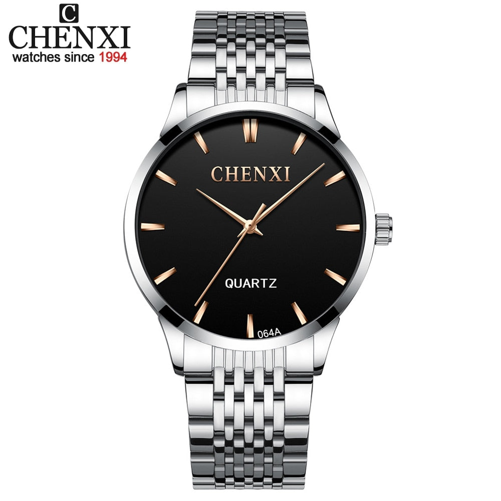 CHENXI Top Luxury Men Brand Stainless Steel Quartz Watch Men's Casual Waterproof Analog Sport Wristwatches Fashion Clock Male