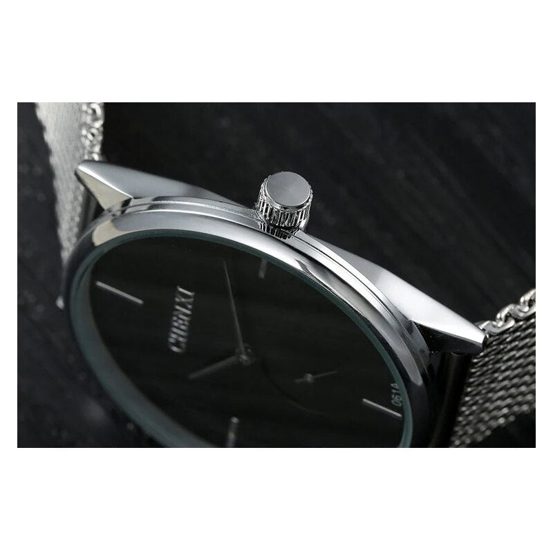 CHENXI Fashion Brand Quartz Lovers Watches Waterproof Stainless Steel Mesh Watch for Men and Women Business Style Wristwatch