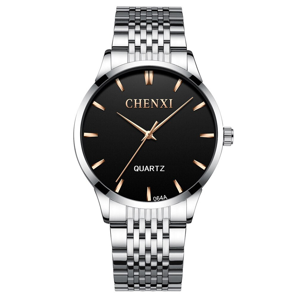 CHENXI Top Luxury Men Brand Stainless Steel Quartz Watch Men's Casual Waterproof Analog Sport Wristwatches Fashion Clock Male