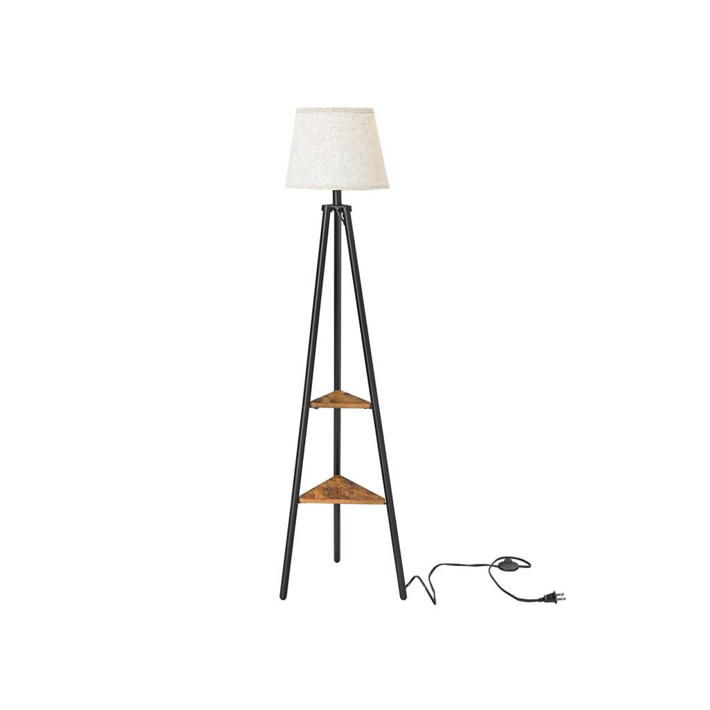 VASAGLE Industrial Free-Standing Floor Lamp with Shelves